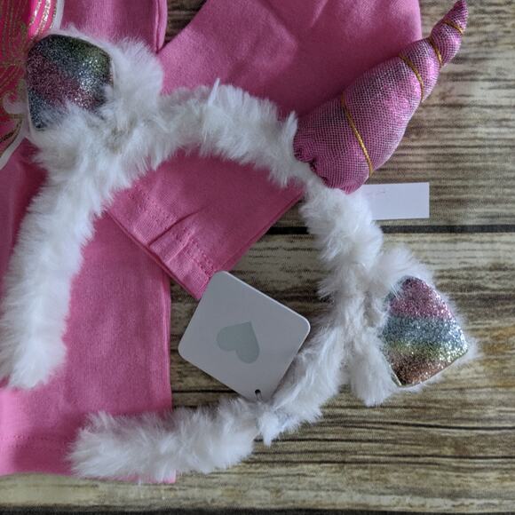 Children's Place unicorn tee and headband 12-18m - Picture 2 of 2